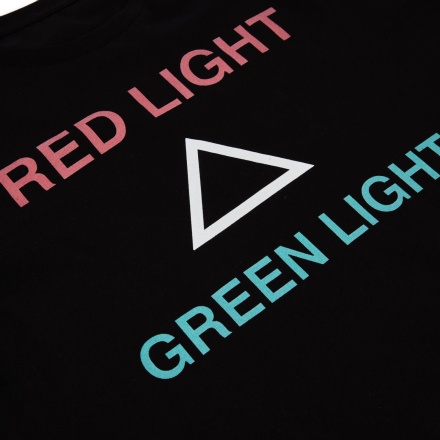 Squid Game RED LIGHT GREEN LIGHT Herren T-Shirt - Schwarz - XS