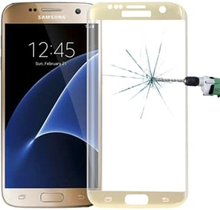 Temperoitu lasi Samsung Galaxy S7 Edge - Kaareva, Kullanvärinen