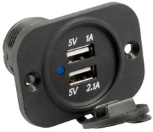 USB-lader for kabinettmontering