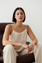 Gina Tricot - Satin loungewear singlet - pyjamas - Beige - M - Female
