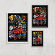 Suicide Squad Poster Giclee Art Print - A3 - White Frame