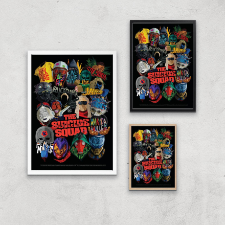 Suicide Squad Poster Giclee Art Print - A4 - Wooden Frame