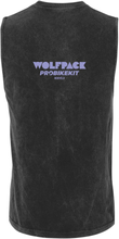 Wolfpack Head Men's Vests - Black Acid Wash - M