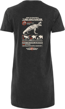 Jurassic World T-Rex Encounter Women's T-Shirt Dress - Black Acid Wash - S - Black Acid Wash