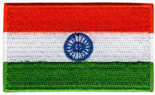 Tygmärke Flagga Indien