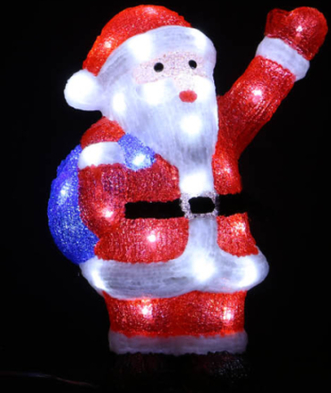 Jultomte LED-Lampa - Inom- och Utomhusbruk 38x27 cm