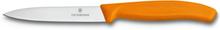 Spelucchino 10 cm lama liscia manico ergonomico arancio - Victorinox Swissclassic