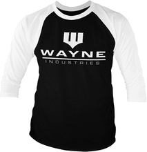 Batman - Wayne Industries Logo Baseball 3/4 Sleeve Tee, Long Sleeve T-Shirt