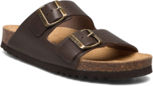 Sl Josephine Leather Coffee Shoes Summer Shoes Flat Sandals Brun Scholl*Betinget Tilbud