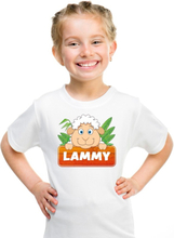 T-shirt wit voor kinderen met Lammy het schaapje