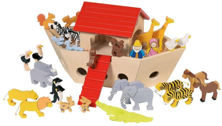 Goki Noah's Ark i træ med dyr
