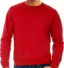 Rode sweater / sweatshirt trui grote maat met ronde hals voor heren