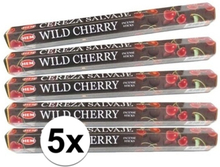 5x pakje wierook stokjes Wild cherry