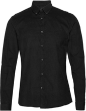 Fine Corduroy Shirt L/S Tops Shirts Casual Black Lindbergh
