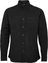 Slhregrick-Ox Shirt Ls Noos Tops Shirts Casual Black Selected Homme