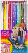 TOPModel kleurpotloden-set Basic meisjes 18 cm hout 14-delig