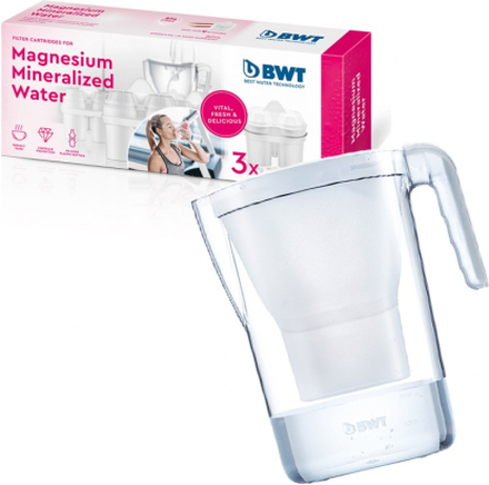 Promo acquista 3 filtri Magnesium Water aggiungi € 1 caraffa in omaggio