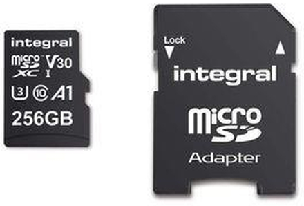 Integral 256 GB höghastighets microSDHC/XC V30 UHS-I U3 minneskort