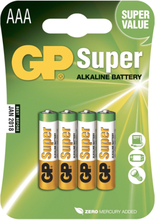 GP Super Alkaline Batterier - 4-pack AAA