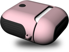 TPU Silikon Kopfhörer Hülle Schutzhülle für Airpods Stoßfest Wasserdichter Schutz für Apple AirPods AirPod Zubehör Mattierte Oberfläche (Pink)