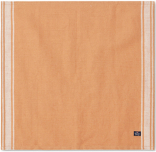 Linen Cotton Napkin With Side Stripes Home Textiles Kitchen Textiles Napkins Cloth Napkins Oransje Lexington Home*Betinget Tilbud