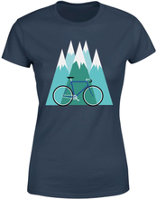 Bike and Mountains Women's Christmas T-Shirt - Navy - XS