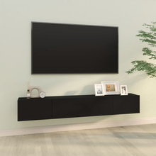 vidaXL Mobili TV da Parete 2 pz Neri 100x30x30 cm Legno Multistrato