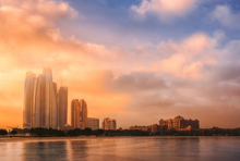 Etihad Towers &Amp Emirates Palace, Abu Dhabi, Uae Poster