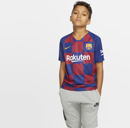 FC Barcelona 2019/20 Stadium Home Older Kids' Football Shirt - Blue