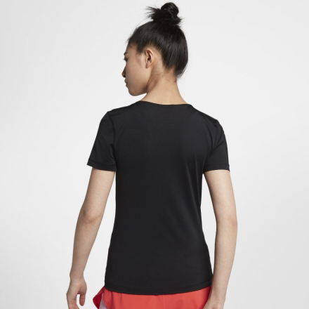 Nike Pro Women's Short-Sleeve Mesh Training Top - Black