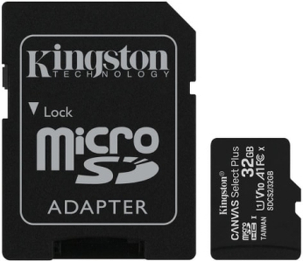 Kingston Canvas Select Plus microSDHC 32GB. Class10.