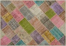 patchwork vloerkleed diverse kleuren nr.21672 233cm x 160cm