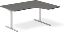 Lyft-/sänkbart bord DNA, antracit 1800x1200 mm Höger 2-benig/Svart