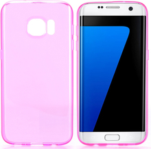 Samsung Galaxy S7 Edge Hülle - TPU Cover - FeatherLine - transparent-pink