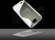 Hard Case S-Curve für Samsung Galaxy Note 2 N7100, weiss/transparent