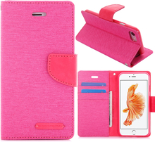 Apple iPhone 8 / 7 Case - Canvas Diary Case - Mercury - Pink