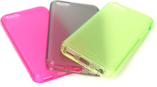 Apple iPhone 5C / Colla Clear - 3in1 TPU Case von Konkis - schwarz-pink-grün