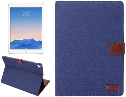 Apple iPad Pro 9.7 Case - BookCase - Jeans Design - hellblau