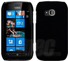 Kunststoff Hardcase mit GEL für Nokia Lumia 710, schwarz
