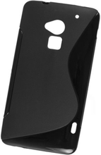 HTC One Max Hülle - Rubber Case Wave - schwarz