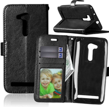 Asus Zenfone Go Case - Book Case Flip Stand - PU-Leder - schwarz