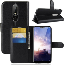 Nokia X6 Case - Book Case Flip Stand - PU-Leder - schwarz