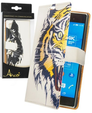 Sony Xperia Z3+ Case - Anco - BookCase - PU-Leder - Tiger