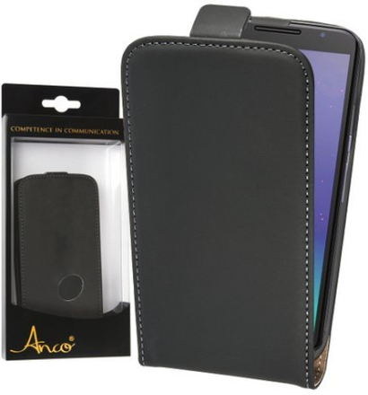Motorola Google Nexus 6 Case - Anco - Premium FlipCase - Echtleder - schwarz
