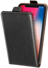 Apple iPhone XS / X Case - Flexi FlipCase - PU-Leder - schwarz