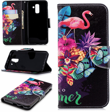 Samsung Galaxy A6 Plus (2018) Case - BookCase - Flamingo Summer