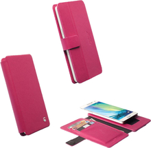 Universal Handy Case - Krusell - BookCover Malmö FlipWallet Slide 5XL - pink