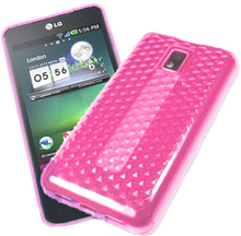 Kunststoff GEL Case für LG P990 Optimus Speed, hot pink hex (Solange Vor