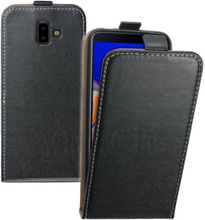 Samsung Galaxy J6 Plus Case - Flexi FlipCase - PU-Leder - schwarz