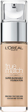 L'Oréal Paris True Match Super-Blendable Foundation 1W Ivory Gold - 30 ml